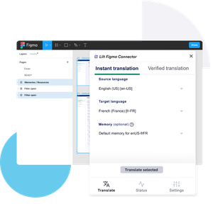 Screenshot of the Lilt Figma Connector